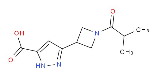 3-[1-(2-methylpropanoyl)azetidin-3-yl]-1H-pyrazole-5-carboxylic acid