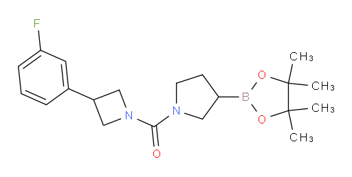 1-[3-(3-fluorophenyl)azetidine-1-carbonyl]-3-(4,4,5,5-tetramethyl-1,3,2-dioxaborolan-2-yl)pyrrolidine