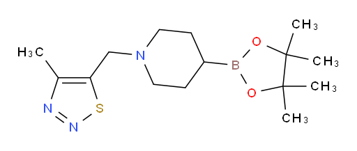 1-[(4-methyl-1,2,3-thiadiazol-5-yl)methyl]-4-(tetramethyl-1,3,2-dioxaborolan-2-yl)piperidine