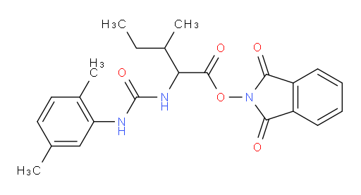 1,3-dioxo-2,3-dihydro-1H-isoindol-2-yl 2-{[(2,5-dimethylphenyl)carbamoyl]amino}-3-methylpentanoate