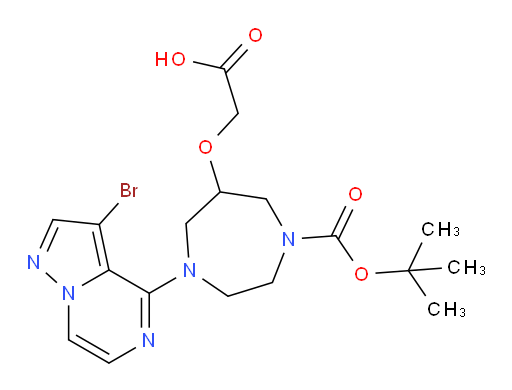 2-[(1-{3-bromopyrazolo[1,5-a]pyrazin-4-yl}-4-[(tert-butoxy)carbonyl]-1,4-diazepan-6-yl)oxy]acetic acid
