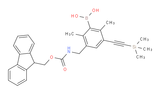 {3-[({[(9H-fluoren-9-yl)methoxy]carbonyl}amino)methyl]-2,6-dimethyl-5-[2-(trimethylsilyl)ethynyl]phenyl}boronic acid