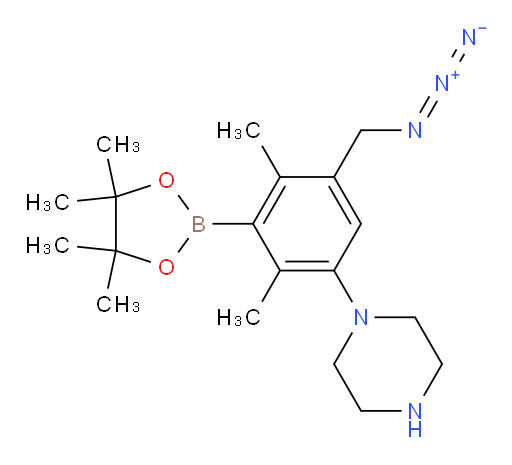 1-[5-(azidomethyl)-2,4-dimethyl-3-(4,4,5,5-tetramethyl-1,3,2-dioxaborolan-2-yl)phenyl]piperazine