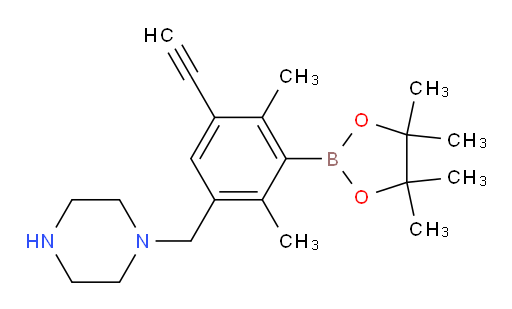 1-{[5-ethynyl-2,4-dimethyl-3-(4,4,5,5-tetramethyl-1,3,2-dioxaborolan-2-yl)phenyl]methyl}piperazine