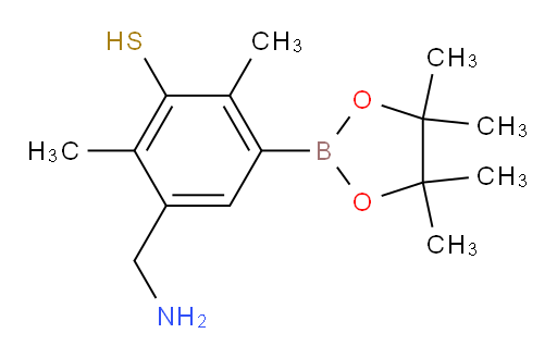 3-(aminomethyl)-2,6-dimethyl-5-(4,4,5,5-tetramethyl-1,3,2-dioxaborolan-2-yl)benzene-1-thiol