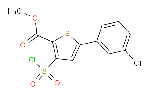 methyl 3-(chlorosulfonyl)-5-(3-methylphenyl)thiophene-2-carboxylate