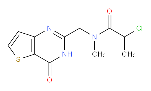 2-chloro-N-methyl-N-({4-oxo-3H,4H-thieno[3,2-d]pyrimidin-2-yl}methyl)propanamide