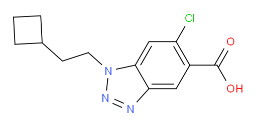 6-chloro-1-(2-cyclobutylethyl)-1H-1,2,3-benzotriazole-5-carboxylic acid