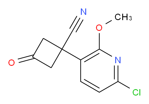1-(6-chloro-2-methoxypyridin-3-yl)-3-oxocyclobutane-1-carbonitrile