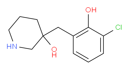 3-[(3-chloro-2-hydroxyphenyl)methyl]piperidin-3-ol