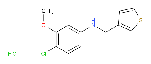 4-chloro-3-methoxy-N-[(thiophen-3-yl)methyl]aniline hydrochloride