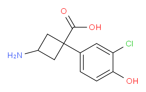 3-amino-1-(3-chloro-4-hydroxyphenyl)cyclobutane-1-carboxylic acid