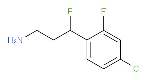 3-(4-chloro-2-fluorophenyl)-3-fluoropropan-1-amine