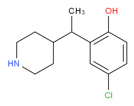 4-chloro-2-[1-(piperidin-4-yl)ethyl]phenol