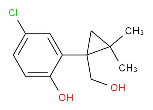 4-chloro-2-[1-(hydroxymethyl)-2,2-dimethylcyclopropyl]phenol