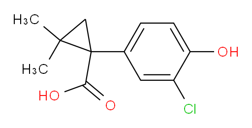 1-(3-chloro-4-hydroxyphenyl)-2,2-dimethylcyclopropane-1-carboxylic acid