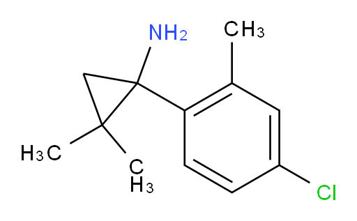 1-(4-chloro-2-methylphenyl)-2,2-dimethylcyclopropan-1-amine