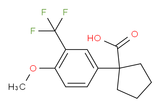 1-[4-methoxy-3-(trifluoromethyl)phenyl]cyclopentane-1-carboxylic acid