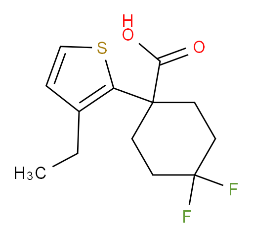 1-(3-ethylthiophen-2-yl)-4,4-difluorocyclohexane-1-carboxylic acid