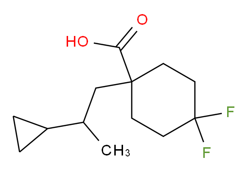 1-(2-cyclopropylpropyl)-4,4-difluorocyclohexane-1-carboxylic acid