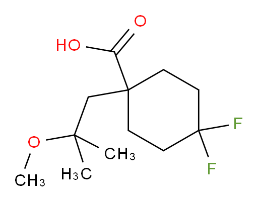 4,4-difluoro-1-(2-methoxy-2-methylpropyl)cyclohexane-1-carboxylic acid