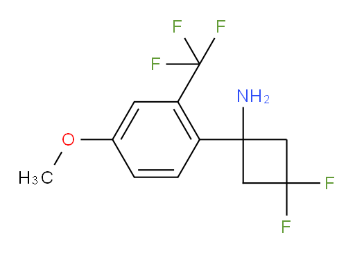 3,3-difluoro-1-[4-methoxy-2-(trifluoromethyl)phenyl]cyclobutan-1-amine