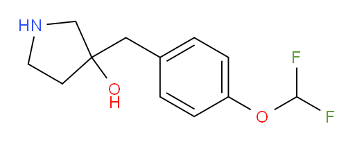 3-{[4-(difluoromethoxy)phenyl]methyl}pyrrolidin-3-ol