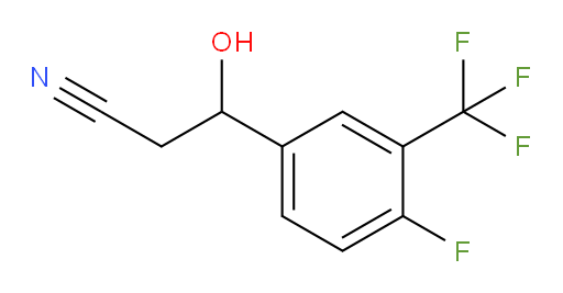 3-[4-fluoro-3-(trifluoromethyl)phenyl]-3-hydroxypropanenitrile