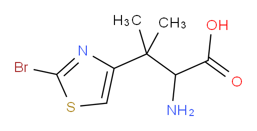 2-amino-3-(2-bromo-1,3-thiazol-4-yl)-3-methylbutanoic acid