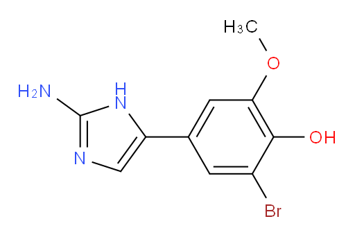 4-(2-amino-1H-imidazol-5-yl)-2-bromo-6-methoxyphenol