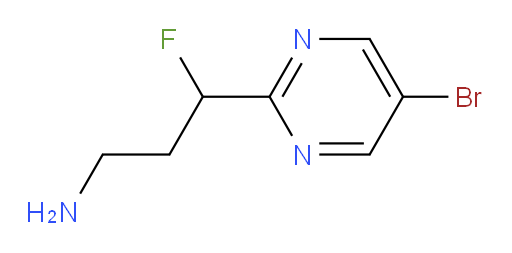 3-(5-bromopyrimidin-2-yl)-3-fluoropropan-1-amine