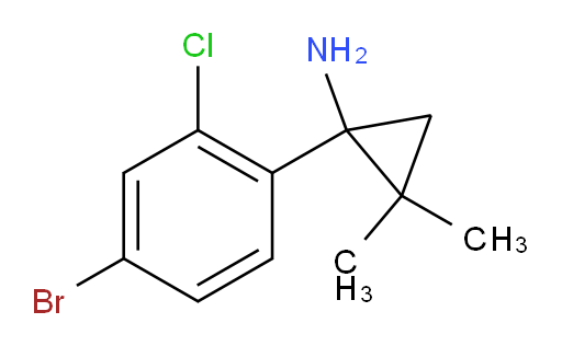 1-(4-bromo-2-chlorophenyl)-2,2-dimethylcyclopropan-1-amine