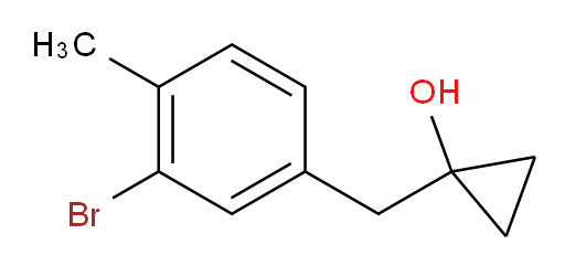 1-[(3-bromo-4-methylphenyl)methyl]cyclopropan-1-ol