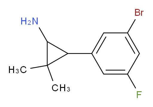 3-(3-bromo-5-fluorophenyl)-2,2-dimethylcyclopropan-1-amine