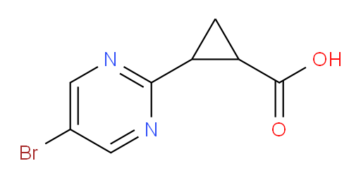 2-(5-bromopyrimidin-2-yl)cyclopropane-1-carboxylic acid