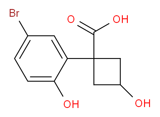 1-(5-bromo-2-hydroxyphenyl)-3-hydroxycyclobutane-1-carboxylic acid