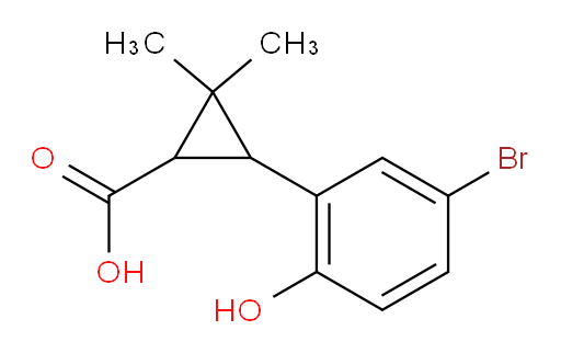3-(5-bromo-2-hydroxyphenyl)-2,2-dimethylcyclopropane-1-carboxylic acid