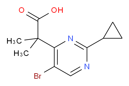 2-(5-bromo-2-cyclopropylpyrimidin-4-yl)-2-methylpropanoic acid