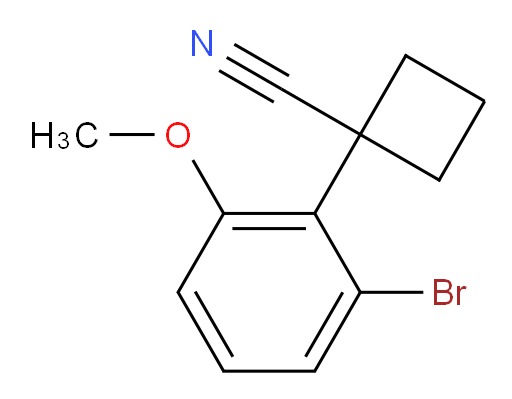 1-(2-bromo-6-methoxyphenyl)cyclobutane-1-carbonitrile