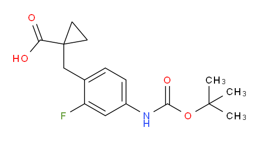 1-[(4-{[(tert-butoxy)carbonyl]amino}-2-fluorophenyl)methyl]cyclopropane-1-carboxylic acid