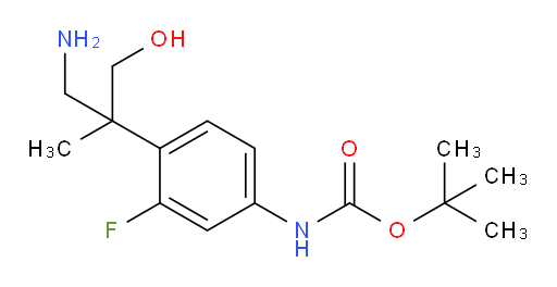 tert-butyl N-[4-(1-amino-3-hydroxy-2-methylpropan-2-yl)-3-fluorophenyl]carbamate