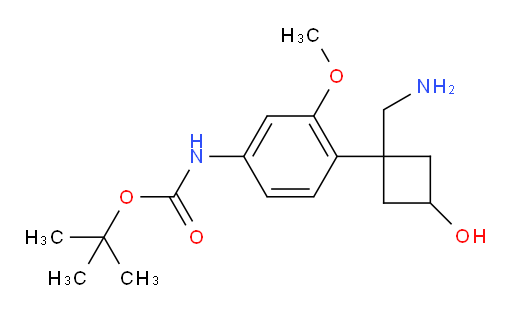 tert-butyl N-{4-[1-(aminomethyl)-3-hydroxycyclobutyl]-3-methoxyphenyl}carbamate