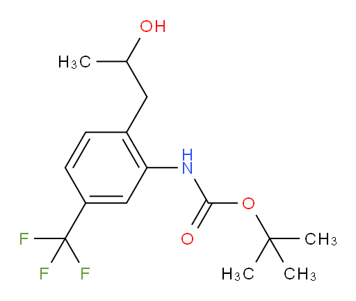 tert-butyl N-[2-(2-hydroxypropyl)-5-(trifluoromethyl)phenyl]carbamate