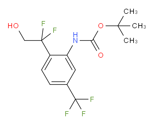 tert-butyl N-[2-(1,1-difluoro-2-hydroxyethyl)-5-(trifluoromethyl)phenyl]carbamate