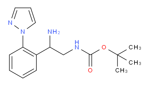 tert-butyl N-{2-amino-2-[2-(1H-pyrazol-1-yl)phenyl]ethyl}carbamate