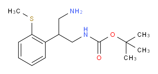tert-butyl N-{3-amino-2-[2-(methylsulfanyl)phenyl]propyl}carbamate