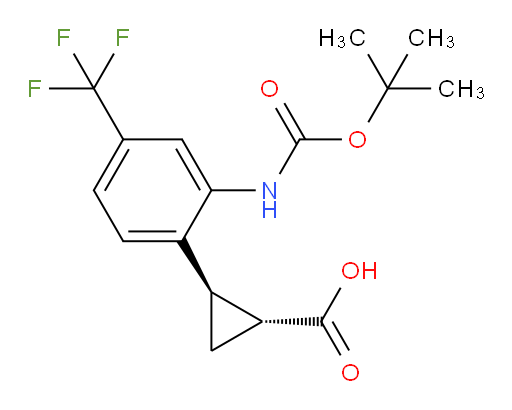 rac-(1R,2R)-2-(2-{[(tert-butoxy)carbonyl]amino}-4-(trifluoromethyl)phenyl)cyclopropane-1-carboxylic acid