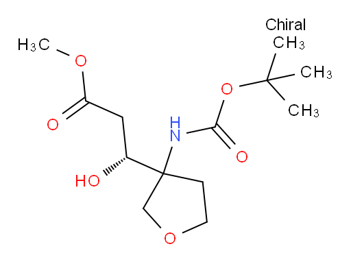 methyl (3R)-3-(3-{[(tert-butoxy)carbonyl]amino}oxolan-3-yl)-3-hydroxypropanoate