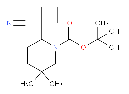 tert-butyl 2-(1-cyanocyclobutyl)-5,5-dimethylpiperidine-1-carboxylate