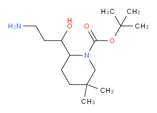 tert-butyl 2-(3-amino-1-hydroxypropyl)-5,5-dimethylpiperidine-1-carboxylate